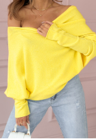 Sweter oversize Found Each Other żółty