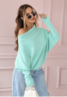 Sweter oversize Found Each Other miętowy