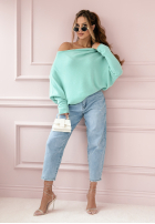 Sweter oversize Found Each Other miętowy