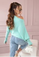 Sweter oversize Found Each Other miętowy