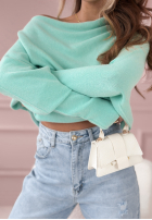 Sweter oversize Found Each Other miętowy