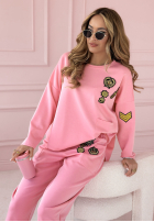 Sweat Set z naszywkami From My Own Rosa