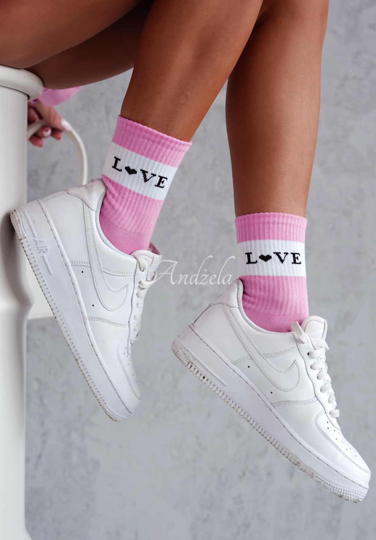 Love Note pink socks