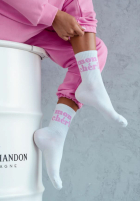 Skarpetki Mon Cheri biało-różowe