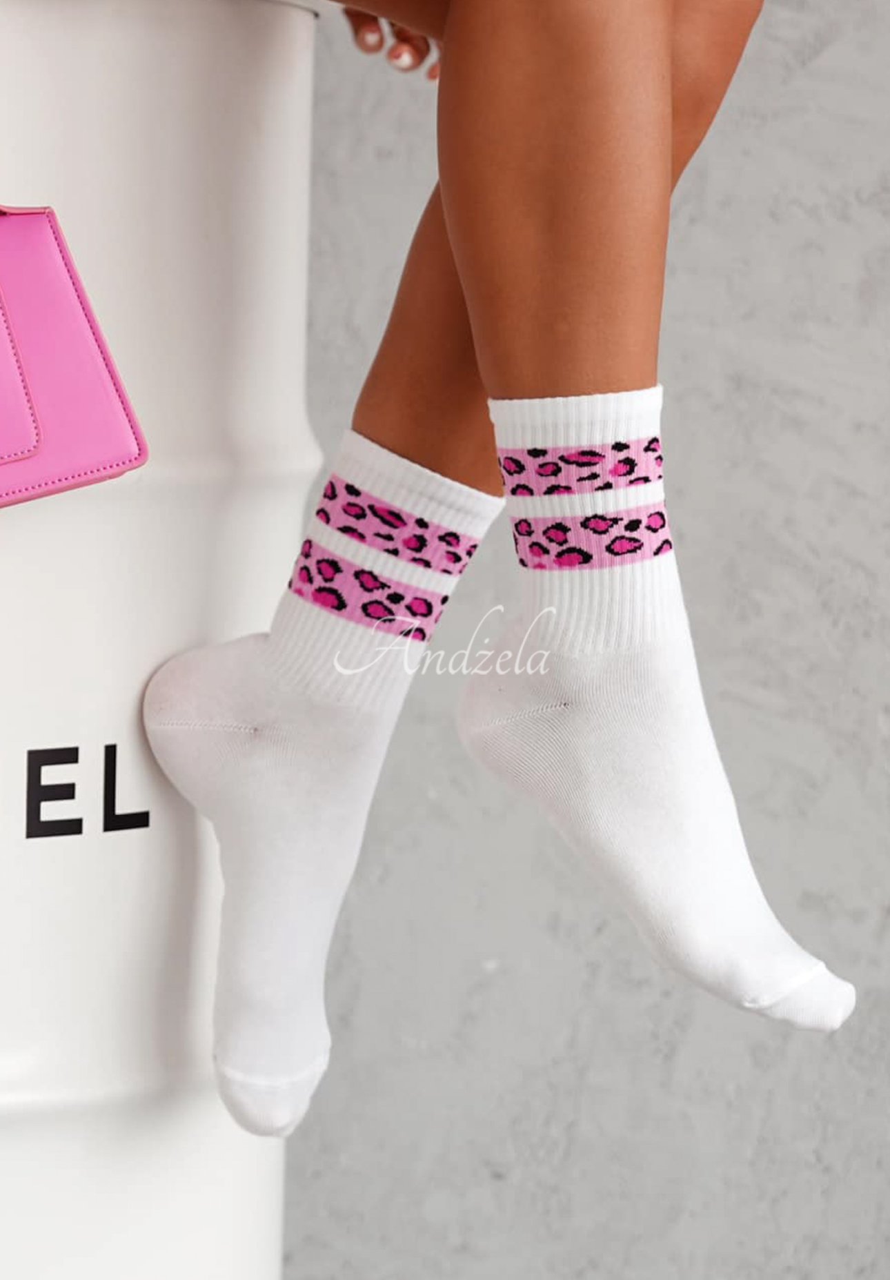 Socken Sweet Panther weiß-rosa