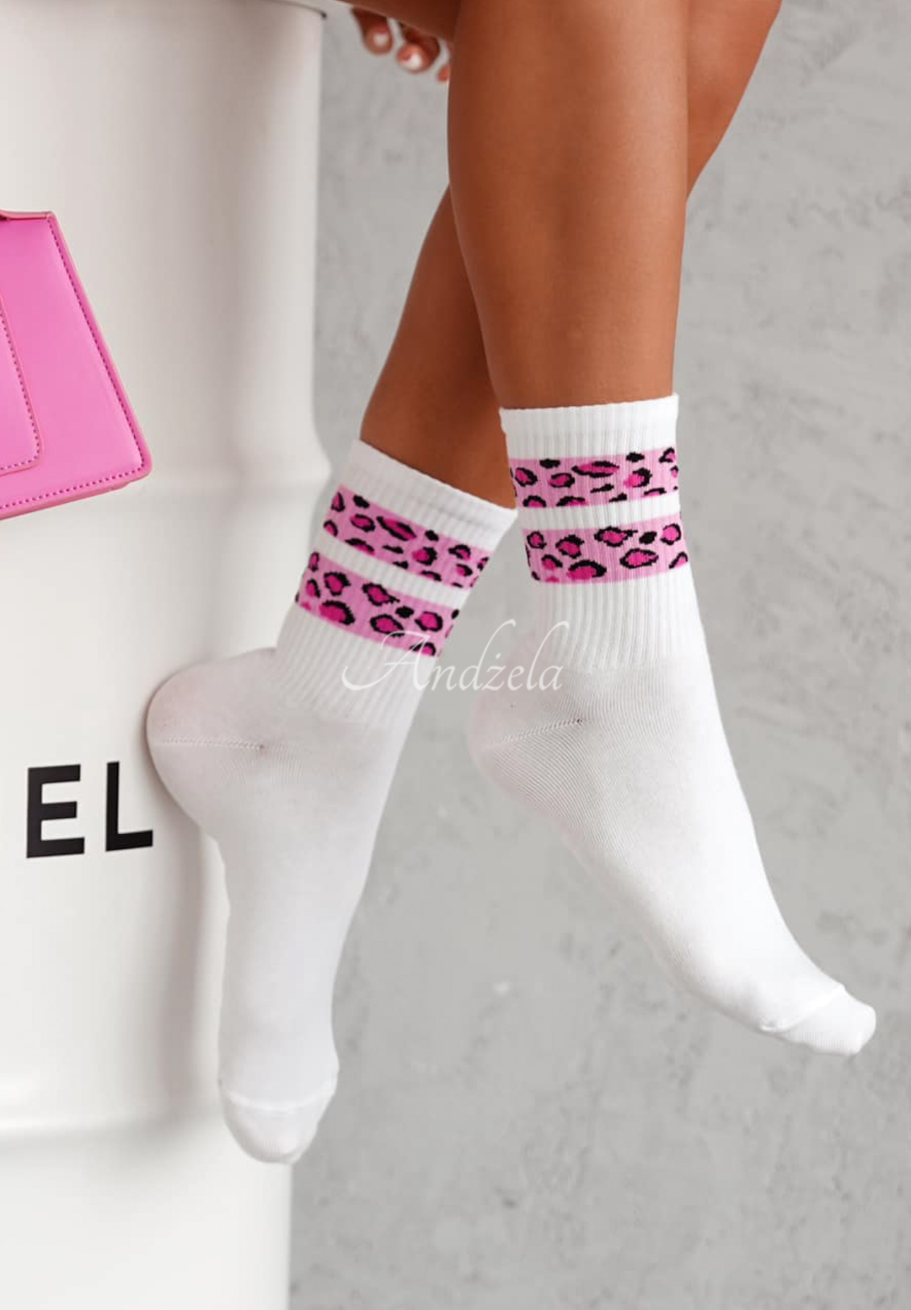 Sweet Panther socks white and pink
