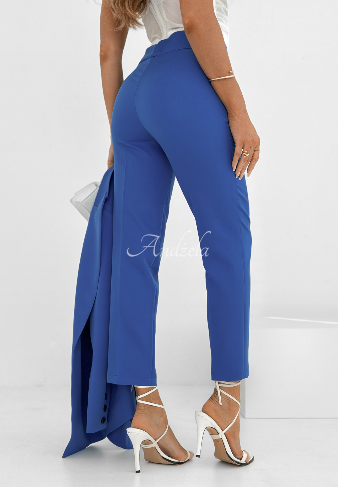 Elegant Runway Ready cobalt cigarette pants