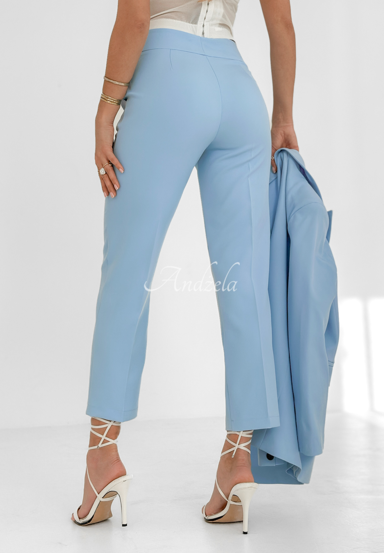 Elegant cigarette pants Runway Ready blue