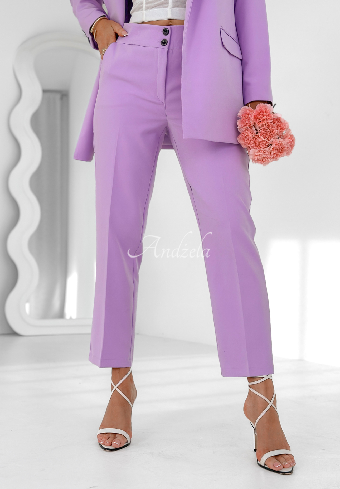 Elegant cigarette pants Runway Ready lilac