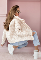 Krótka pikowana kurtka Touch Of Spring beżowa