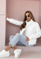 Krótka pikowana kurtka Touch Of Spring ecru