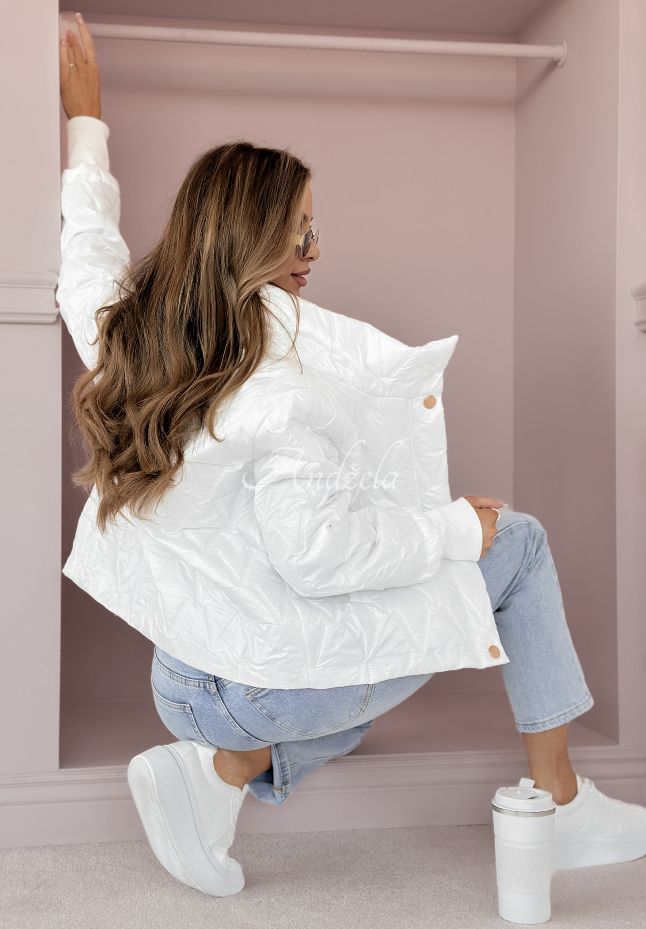 Touch Of Spring short quilted jacket white