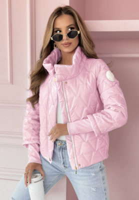 Touch Of Spring short quilted jacket pink