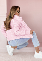 Krótka pikowana kurtka Touch Of Spring różowa