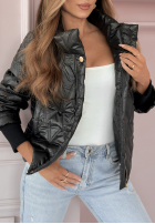 Krótka pikowana kurtka Touch Of Spring czarna