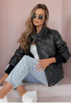 Krótka pikowana kurtka Touch Of Spring czarna