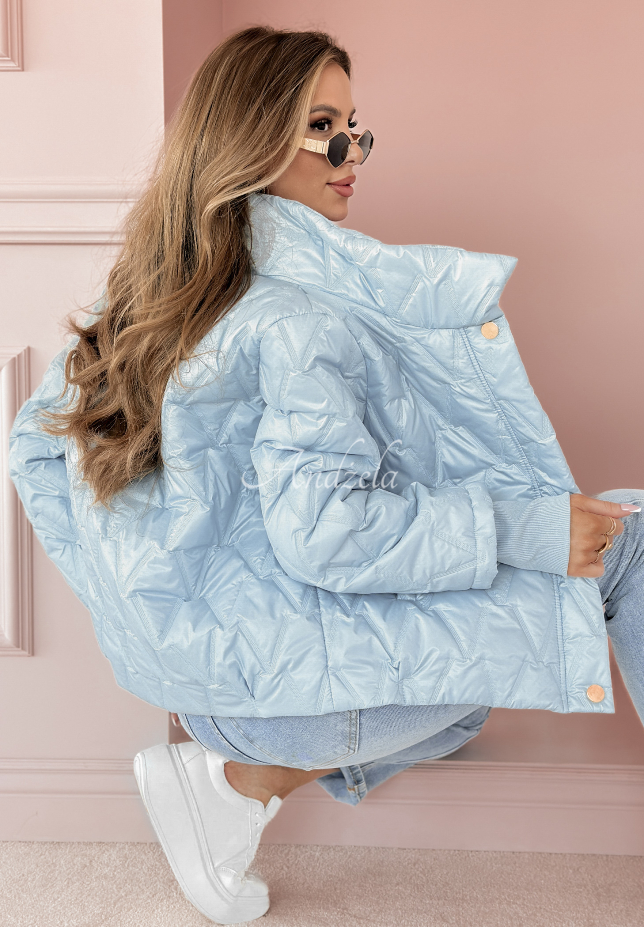 Kurze Steppjacke Touch Of Spring Himmelblau