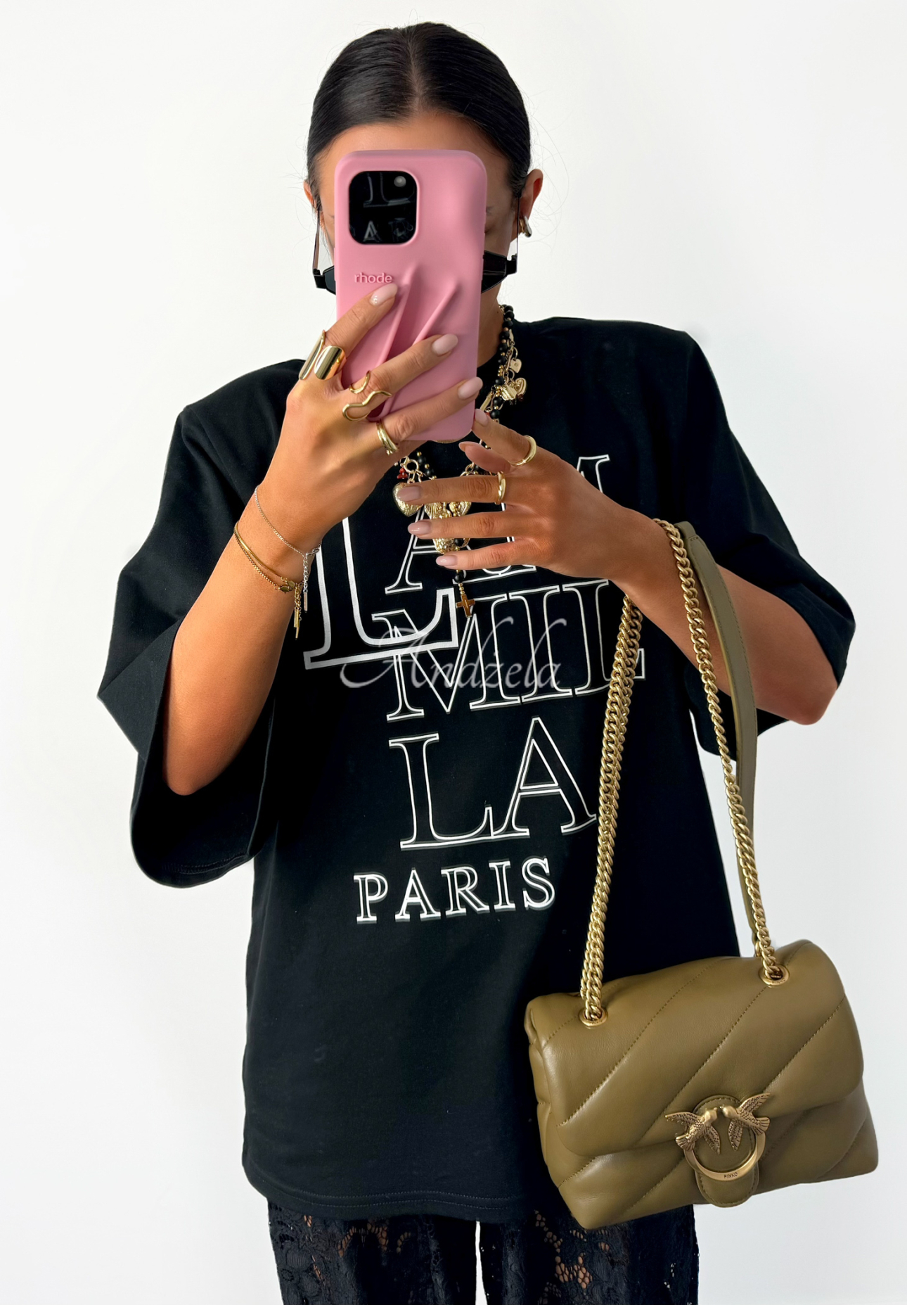 T-Shirt mit Aufdruck La Milla Paris Mood Schwarz