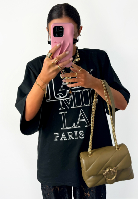 T-Shirt mit Aufdruck La Milla Paris Mood Schwarz