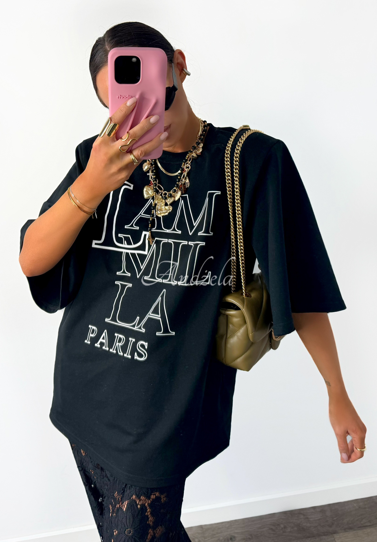 T-Shirt mit Aufdruck La Milla Paris Mood Schwarz