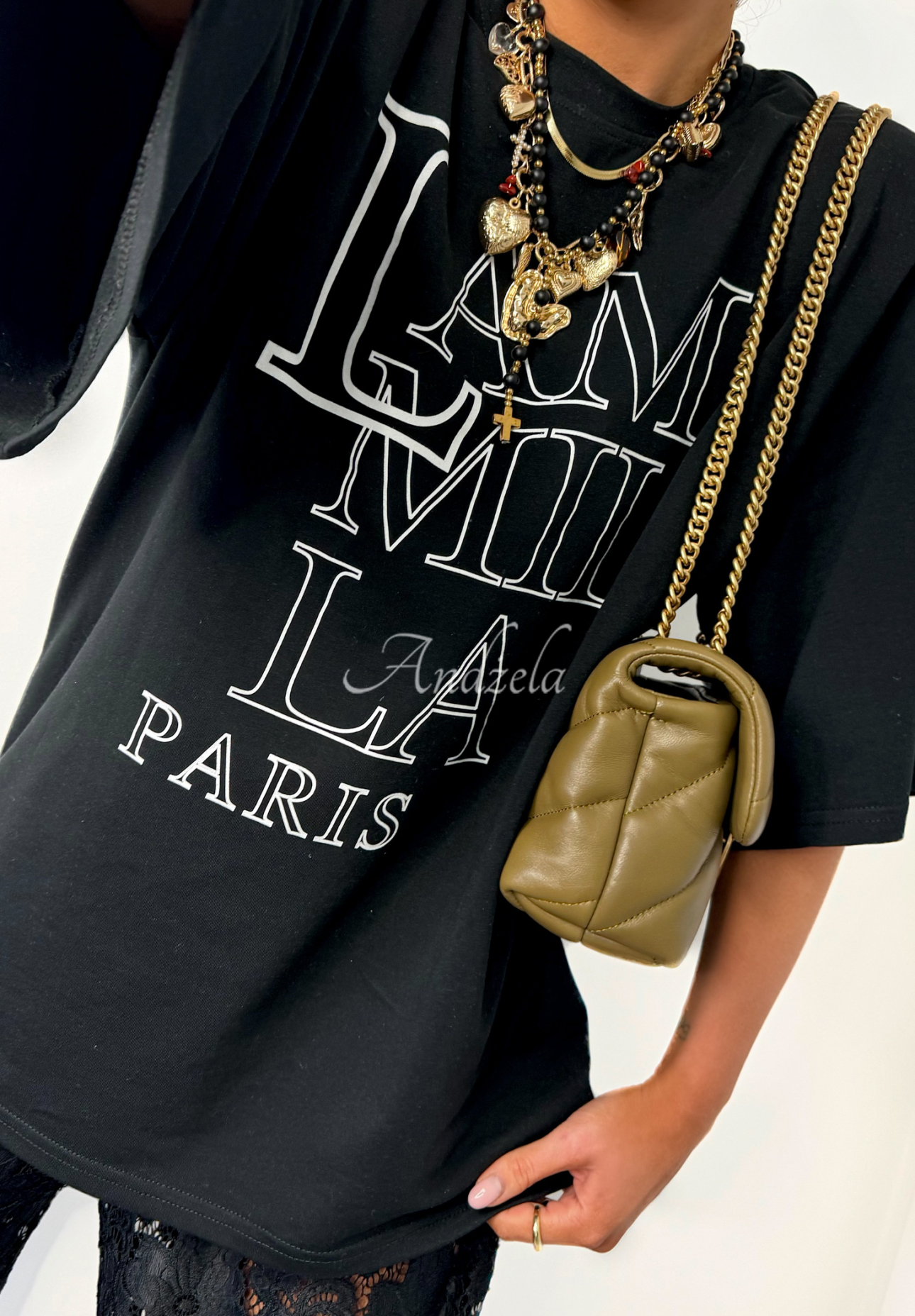 T-Shirt mit Aufdruck La Milla Paris Mood Schwarz