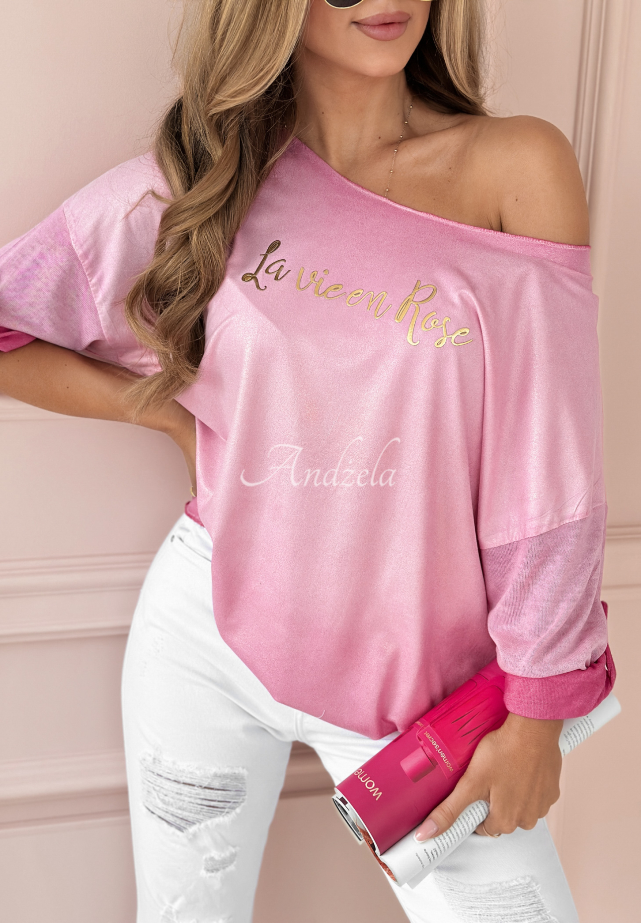 La Vie En Rose lightweight sweater pink
