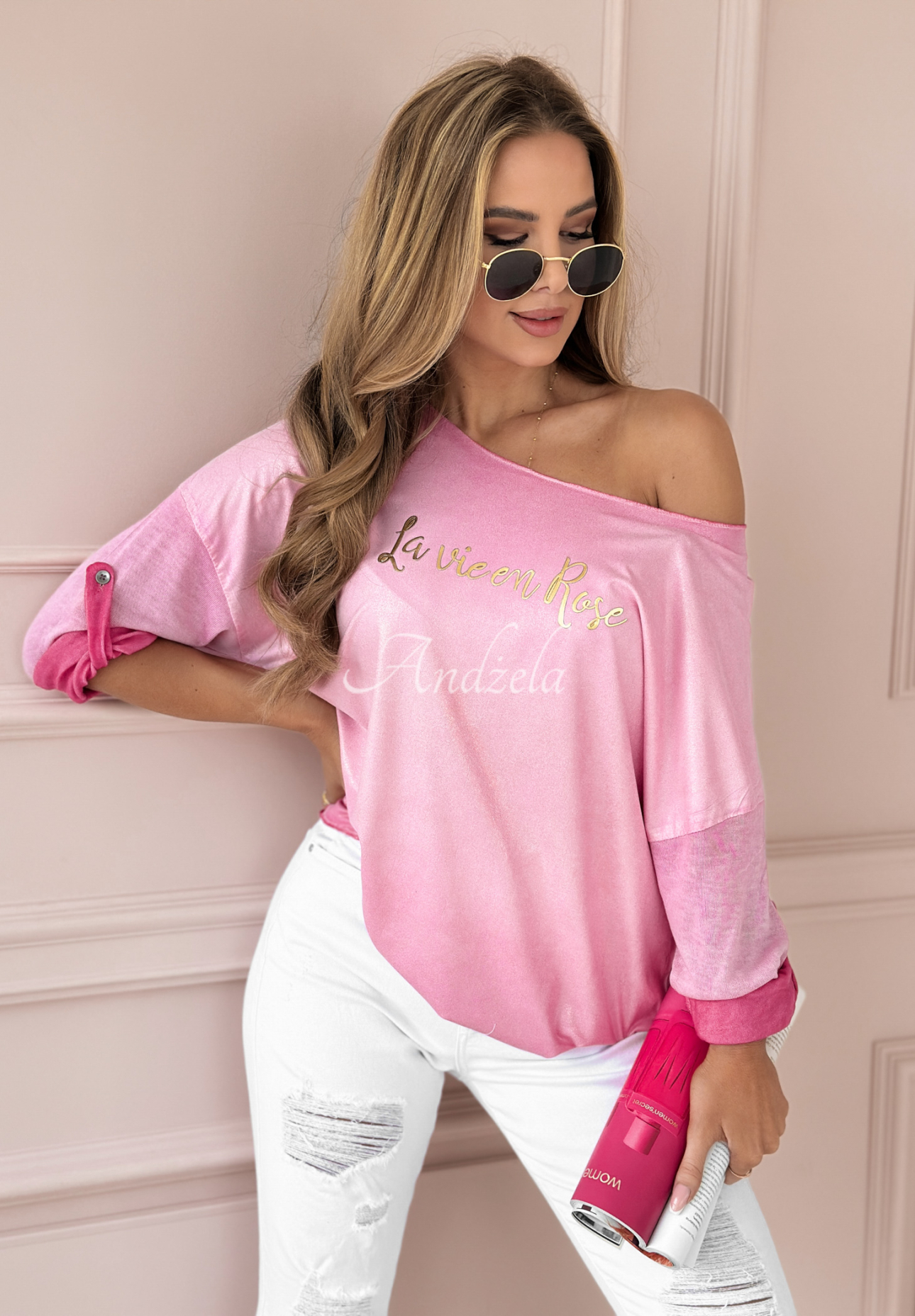 La Vie En Rose lightweight sweater pink