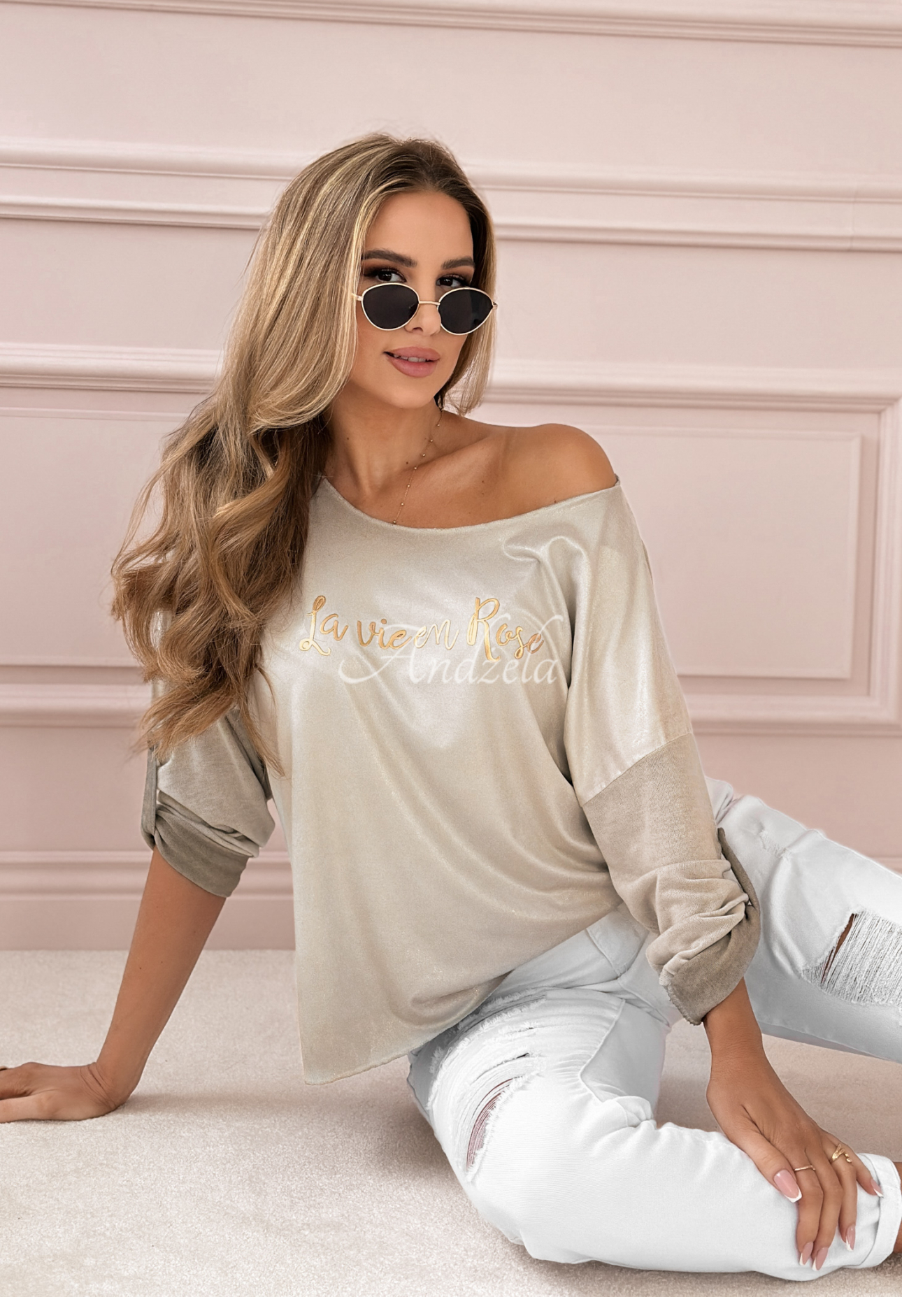 Leichter Pullover La Vie En Rose Beige