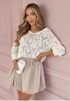 Ażurowy Pullover As You Wish Beige