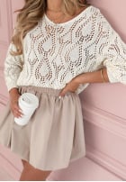 Ażurowy Pullover As You Wish Beige