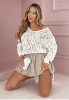 Ażurowy Pullover As You Wish Beige