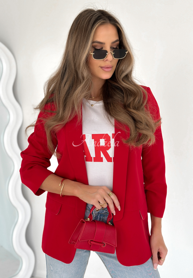 Klassischer Blazer Premium Rot