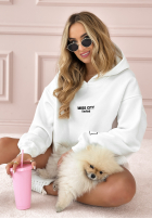 Sweatshirt z nadrukiem MC Pool Party Ecru