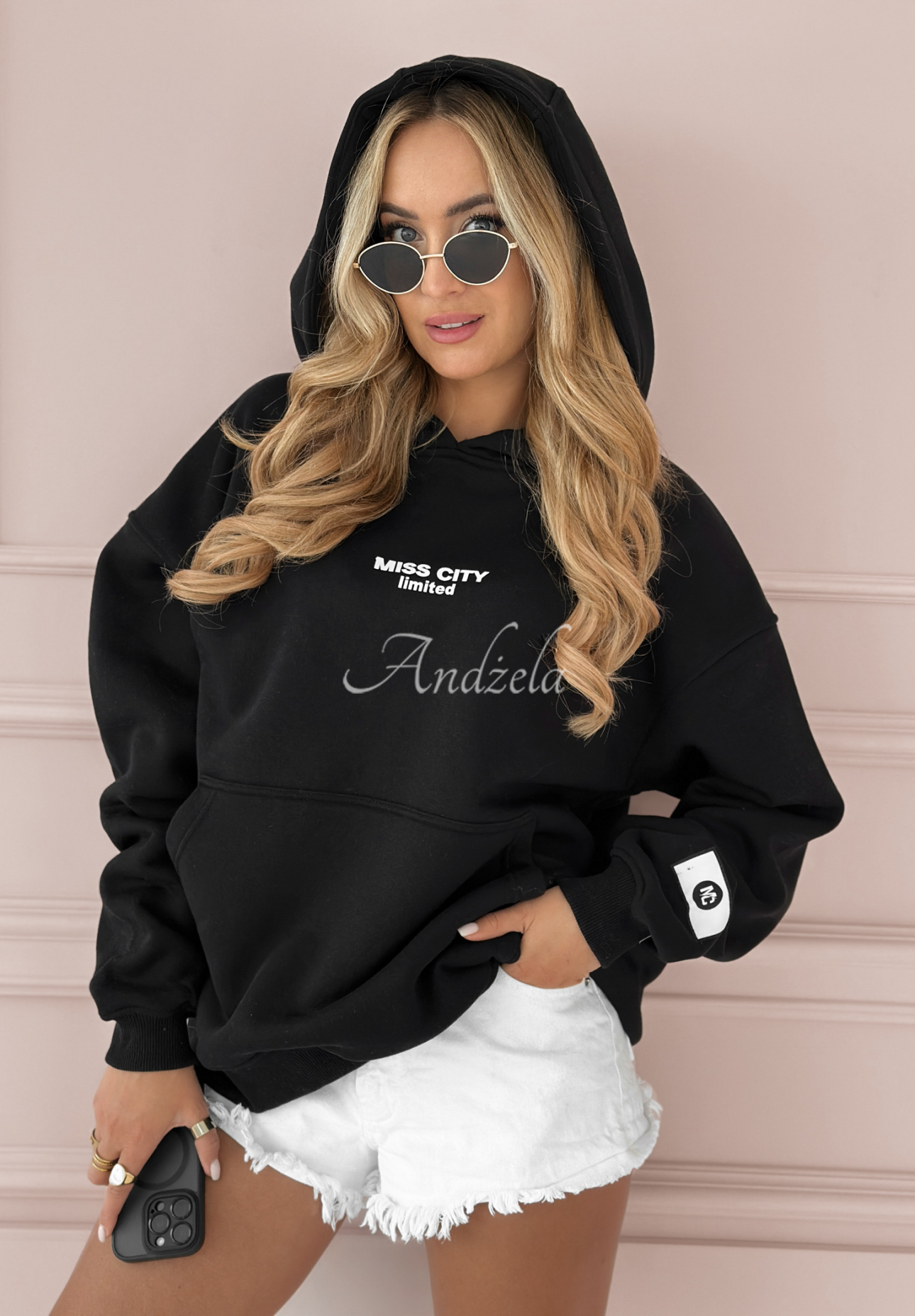 Sweatshirt mit Aufdruck MC Fancy Cat Schwarz