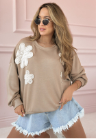 Sweatshirt z ozdobną aplikacją Sense For Flowers Blau