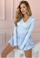 Wzorzysta bluzka Think Happy błękitna