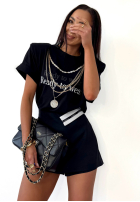 T-Shirt z nadrukiem La Milla Ready To Wear Schwarz