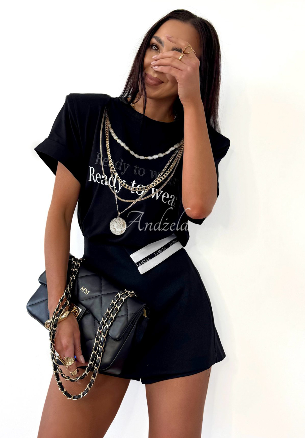 T-Shirt mit Print La Milla Ready To Wear Schwarz