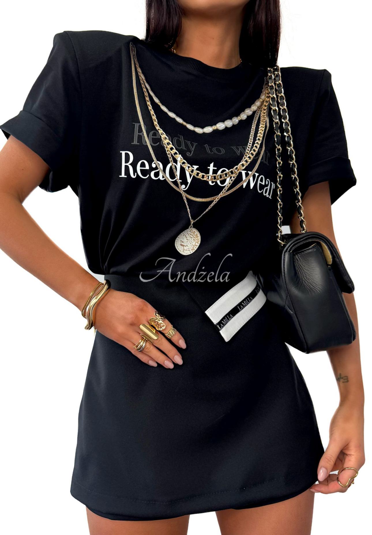 T-Shirt mit Print La Milla Ready To Wear Schwarz