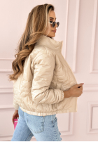 Krótka pikowana Jacke bomberka Swing Into Spring Beige