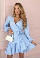 Kopertowa Kleid z falbankami Uptown Girl Himmelblau