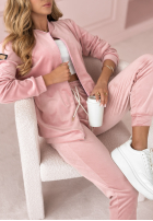 Welurowy komplet Better Later pudrowy róż