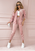 Welurowy komplet Better Later pudrowy róż