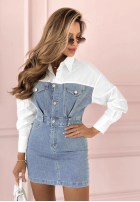 Jeansowa sukienka z koszulą Only With You niebieska