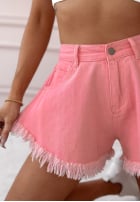 Jeans Shorts Hot Girl Style Rosa