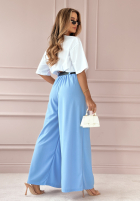 Material Hose wide leg Enjoy Every Moment Himmelblau