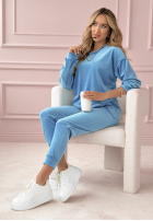 Welurowy komplet Allesi niebieski