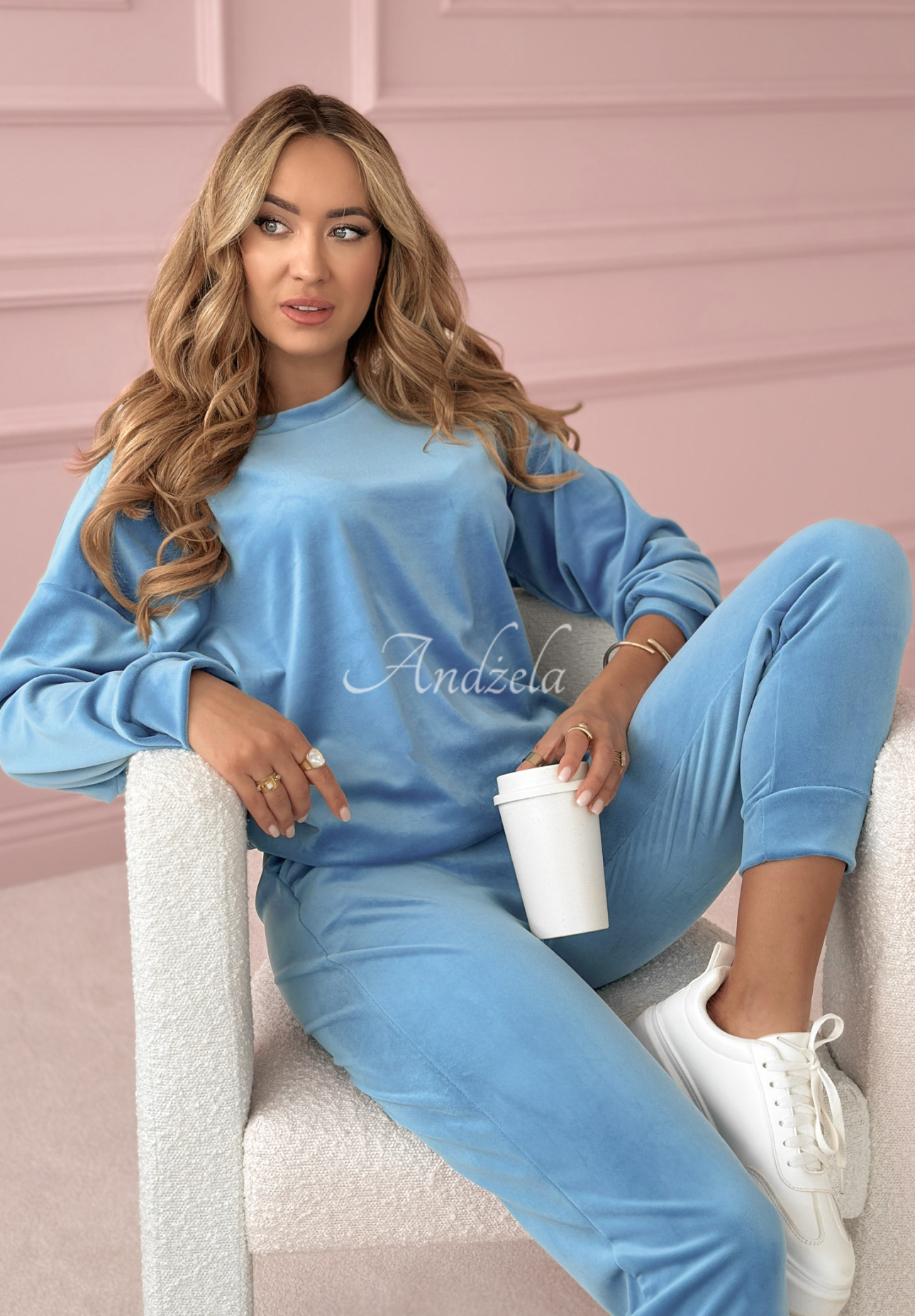 Welurowy Set Allesi Blau