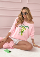 Bluse oversize z nadrukiem Lalu Mojito Rosa