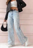 Hose Jeans wide leg What You Are Hellblau